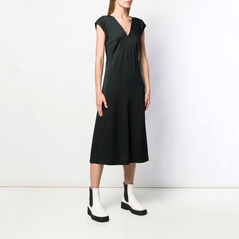 JOSEPH Sienna Light Cady Dress in Black Size 36 (4 US)